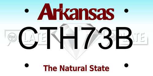 CTH73B Arkansas License Plate