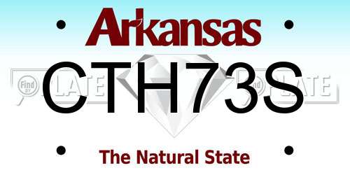 CTH73S Arkansas License Plate