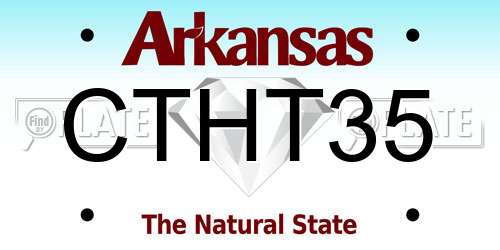 CTHT35 Arkansas License Plate