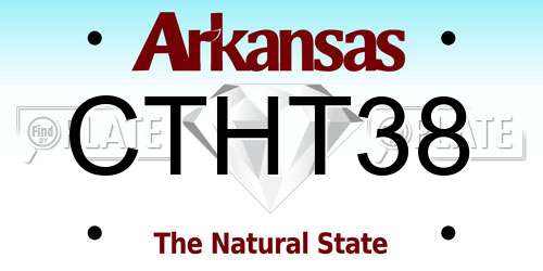 CTHT38 Arkansas License Plate