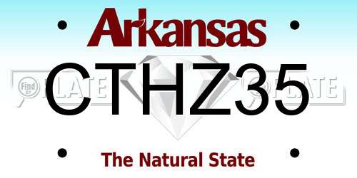 CTHZ35 Arkansas License Plate