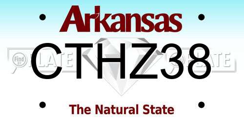 CTHZ38 Arkansas License Plate