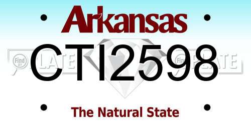 CTI2598 Arkansas License Plate