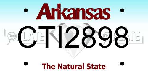 CTI2898 Arkansas License Plate