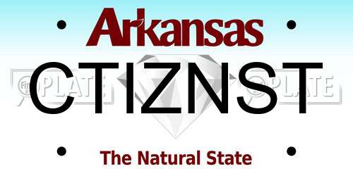 CTIZNST Arkansas License Plate