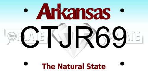 CTJR69 Arkansas License Plate