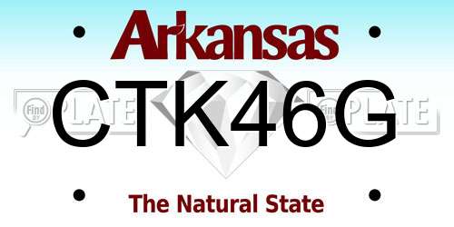 CTK46G Arkansas License Plate