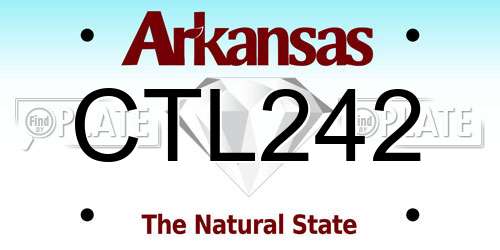 CTL242 Arkansas License Plate