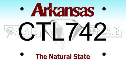 CTL742 Arkansas License Plate