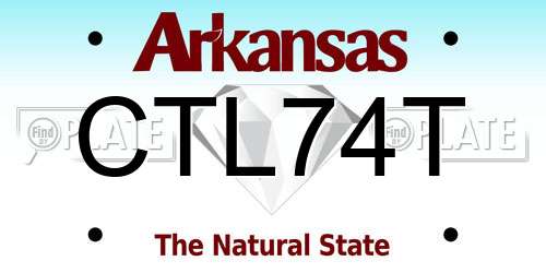 CTL74T Arkansas License Plate