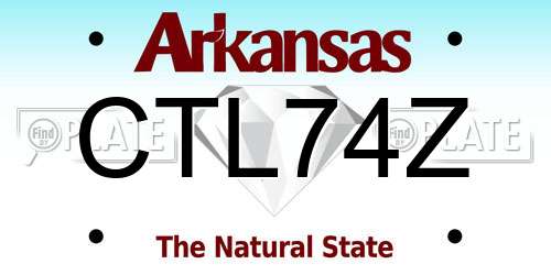 CTL74Z Arkansas License Plate