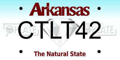 CTLT42 Arkansas License Plate