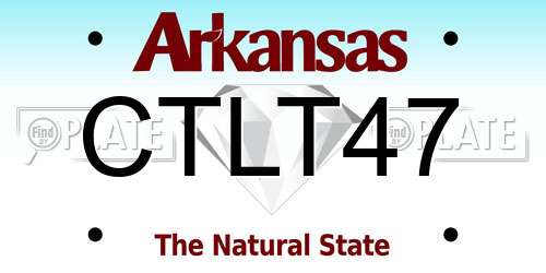 CTLT47 Arkansas License Plate
