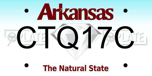 CTQ17C Arkansas License Plate