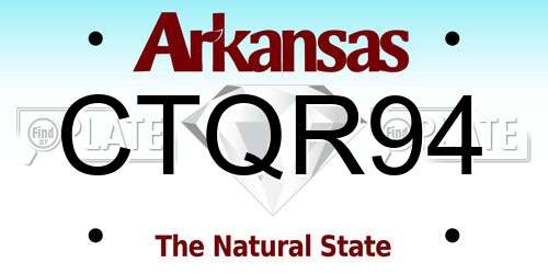 CTQR94 Arkansas License Plate