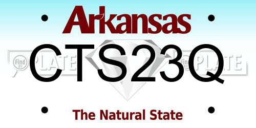 CTS23Q Arkansas License Plate