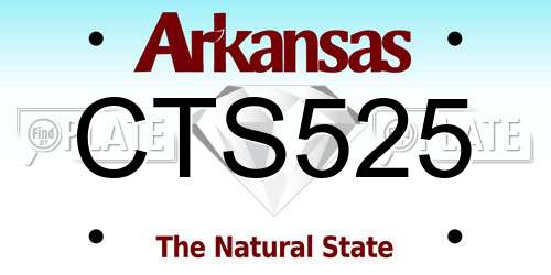 CTS525 Arkansas License Plate