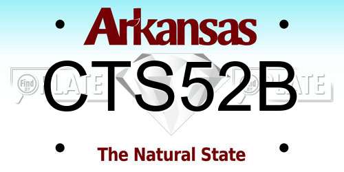 CTS52B Arkansas License Plate