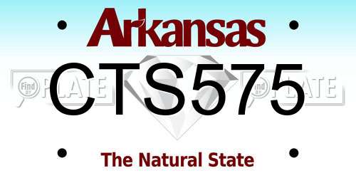 CTS575 Arkansas License Plate