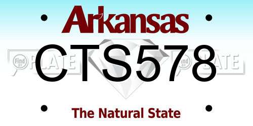 CTS578 Arkansas License Plate