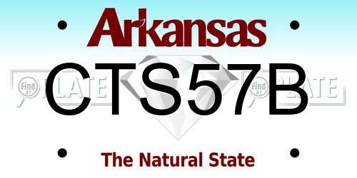 CTS57B Arkansas License Plate