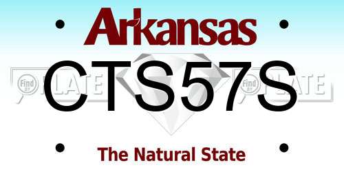 CTS57S Arkansas License Plate