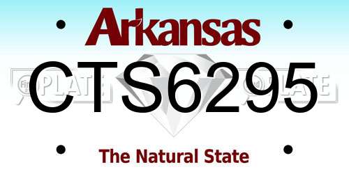 CTS6295 Arkansas License Plate