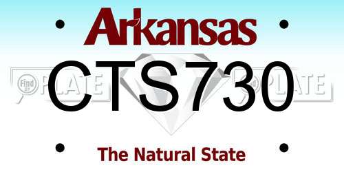 CTS730 Arkansas License Plate