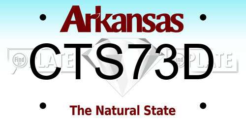 CTS73D Arkansas License Plate