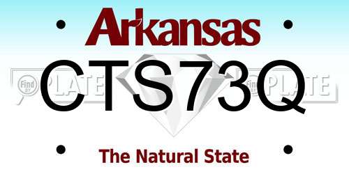 CTS73Q Arkansas License Plate