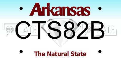 CTS82B Arkansas License Plate