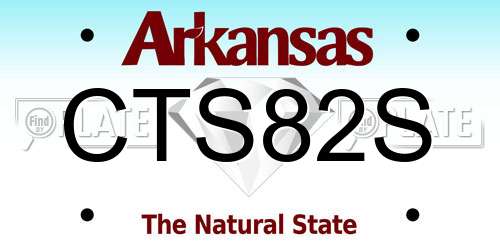 CTS82S Arkansas License Plate