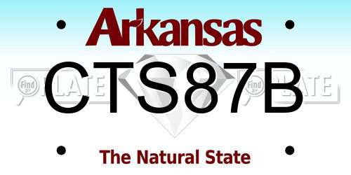 CTS87B Arkansas License Plate