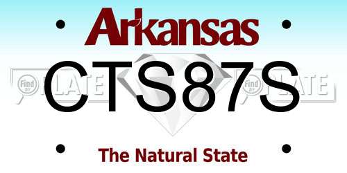 CTS87S Arkansas License Plate
