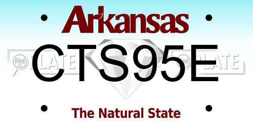 CTS95E Arkansas License Plate