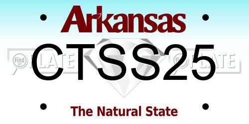 CTSS25 Arkansas License Plate