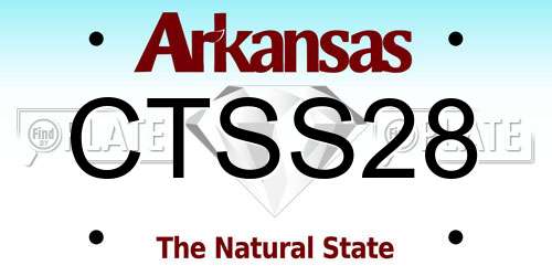 CTSS28 Arkansas License Plate