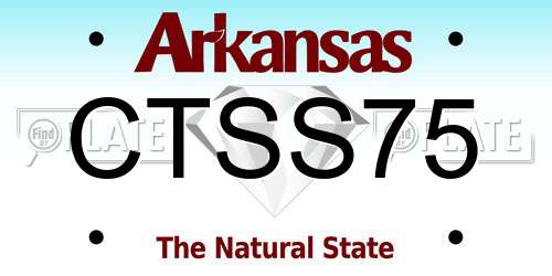 CTSS75 Arkansas License Plate