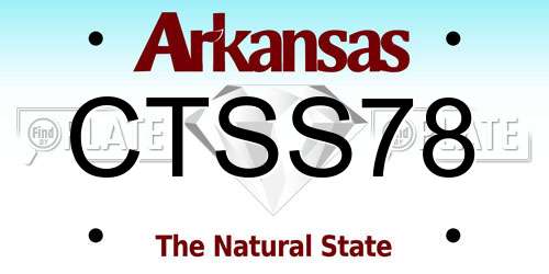 CTSS78 Arkansas License Plate