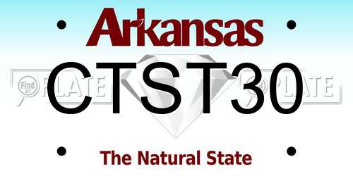 CTST30 Arkansas License Plate