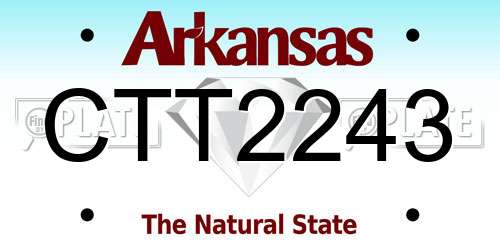CTT2243 Arkansas License Plate
