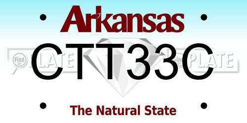 CTT33C Arkansas License Plate