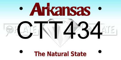 CTT434 Arkansas License Plate