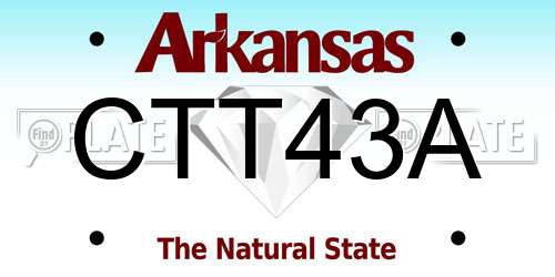 CTT43A Arkansas License Plate