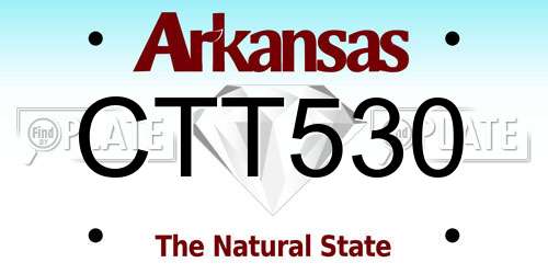 CTT530 Arkansas License Plate