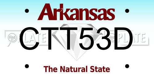 CTT53D Arkansas License Plate