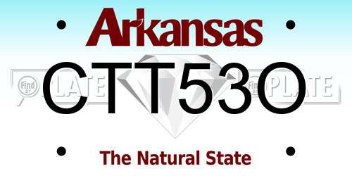 CTT53O Arkansas License Plate