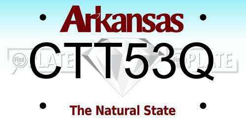 CTT53Q Arkansas License Plate