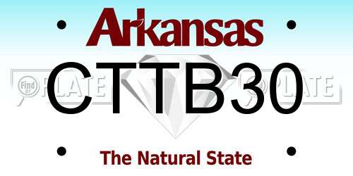 CTTB30 Arkansas License Plate