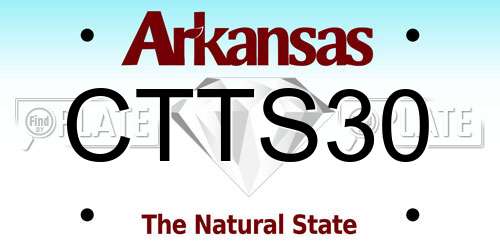 CTTS30 Arkansas License Plate